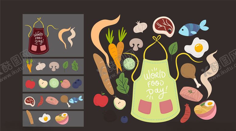 编号：55301509281143354127【酷图网】源文件下载-手绘食物