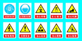 建筑施工质量安全警示图标标