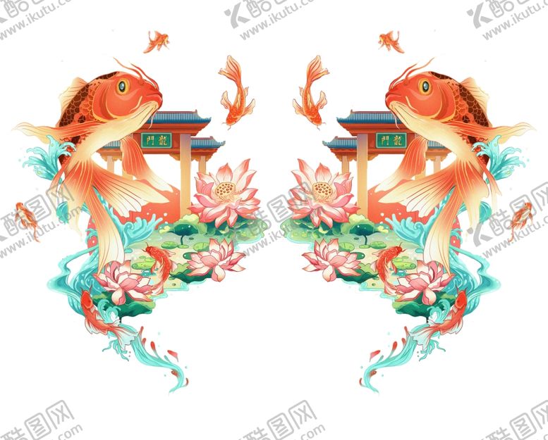编号：39557402221629103068【酷图网】源文件下载-鱼跃龙门