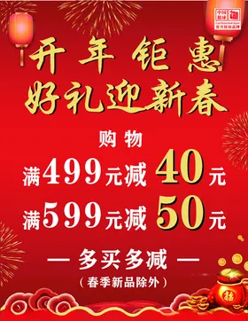 红色背景福袋展板喜庆