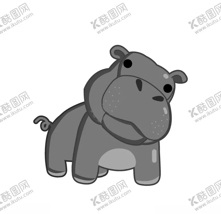 编号：49134804161318157527【酷图网】源文件下载-手绘河马卡通