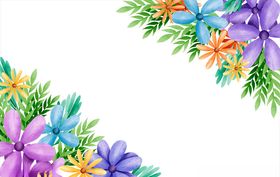花圈多彩背景小清新唯美时尚