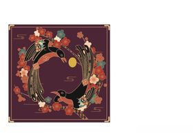 礼品包装盒子中秋燕子花