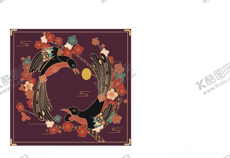 编号：28240910311141019013【酷图网】源文件下载-礼品包装盒子中秋燕子花