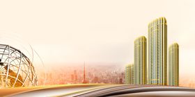 城市建筑企业背景素材