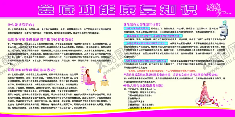 编号：75193409120227285263【酷图网】源文件下载-盆底功能康复知识锻炼脱垂