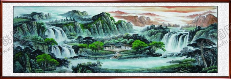 编号：52766103311823558030【酷图网】源文件下载-巨幅山水画