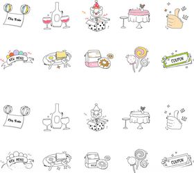 可爱手绘卡通元素集合