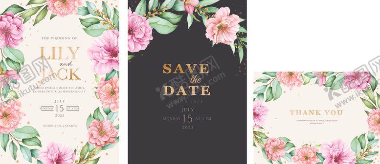 编号：40884806170345374498【酷图网】源文件下载-婚礼结婚请柬邀请函