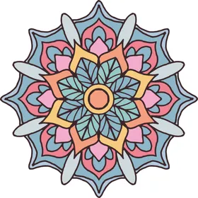 彩色复古花纹png杂图案样式