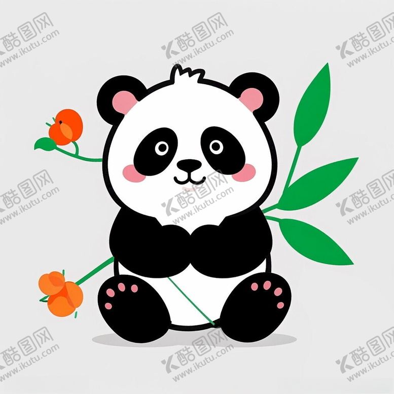 编号：75362502161629021785【酷图网】源文件下载-熊猫吃竹子