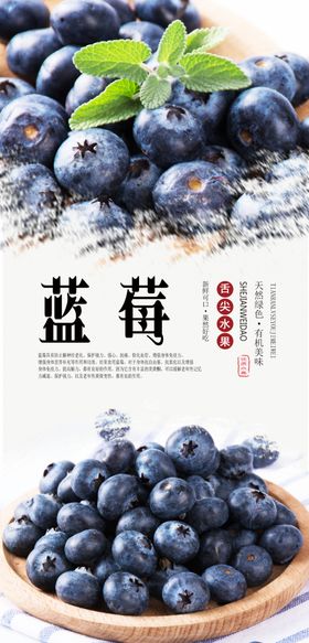蓝莓海报 水果海报 水果店海报