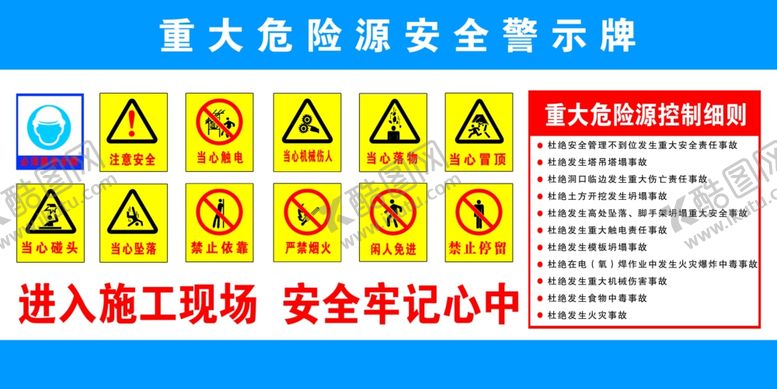 编号：25616307041636185507【酷图网】源文件下载-重大危险源安全警示牌