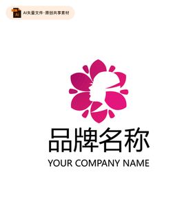 女性花朵logo