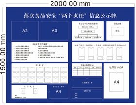 食品安全公示牌展板模板健康证