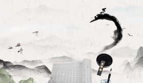 煮酒论英雄中国风背景
