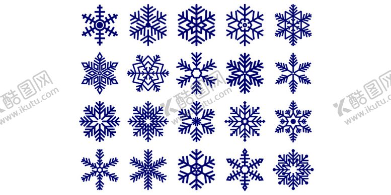编号：90734509130609528243【酷图网】源文件下载-雪花矢量素材