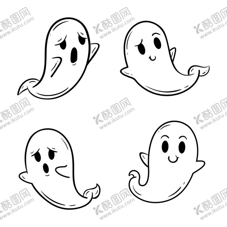 编号：44876705031301565778【酷图网】源文件下载-白色吓人幽灵