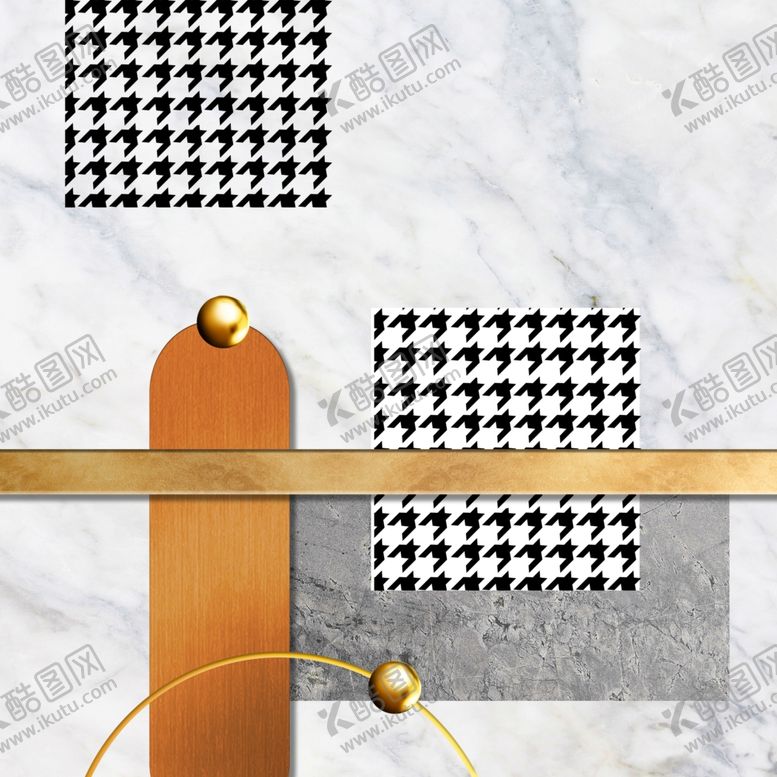 编号：39447312010255352448【酷图网】源文件下载-水彩几何方块挂画装饰画