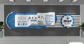 科技风企业形象文化墙展示