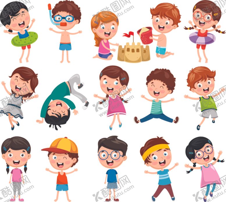 编号：12153011021202175681【酷图网】源文件下载-卡通快乐儿童
