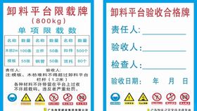 安全施工建筑卸料平台限载
