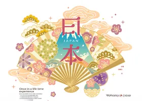 手绘日本旅游海报