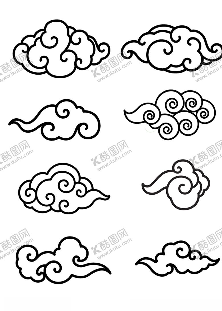 编号：83082409220424314968【酷图网】源文件下载-手绘祥云