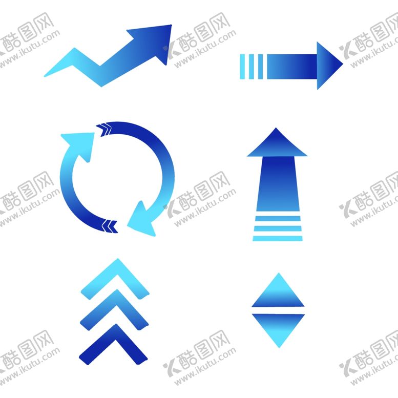 编号：55389312041502188570【酷图网】源文件下载-蓝色科技箭头