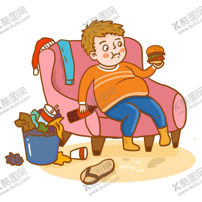 编号：98602509162026164081【酷图网】源文件下载- 吃零食的男孩 