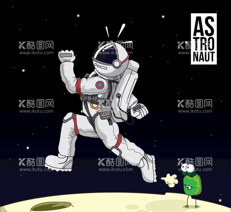 编号：23049711190014561378【酷图网】源文件下载-宇航员和外星人