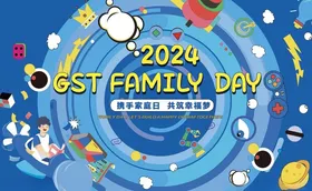 蓝色背景PPT会议家庭日