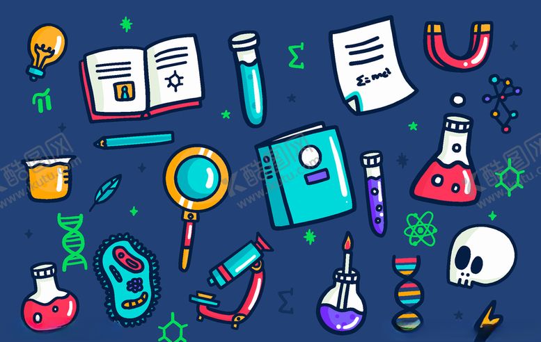 编号：55400409150316129117【酷图网】源文件下载-矢量科学实验器材