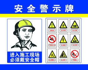 安全警示牌工地安全标语