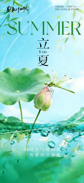创意海报24节气立夏海报