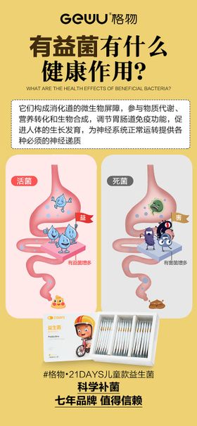 益生菌减肥胃部移动端海报