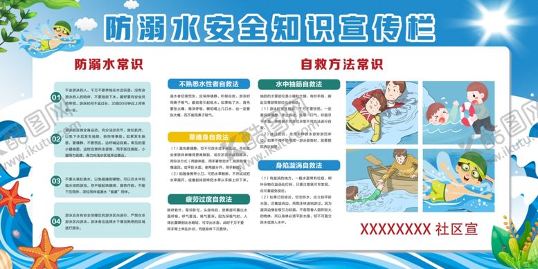 编号：20835709240204261176【酷图网】源文件下载-预防溺水公益宣传展板素材