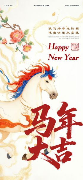 马年新春海报设计素材