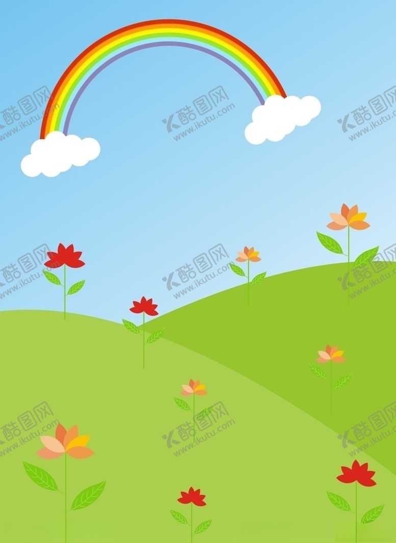 编号：46791404271838024786【酷图网】源文件下载-彩虹图片矢量图素材花