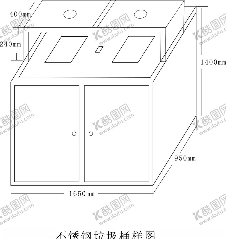 编号：24425210020842421486【酷图网】源文件下载-垃圾桶平面图