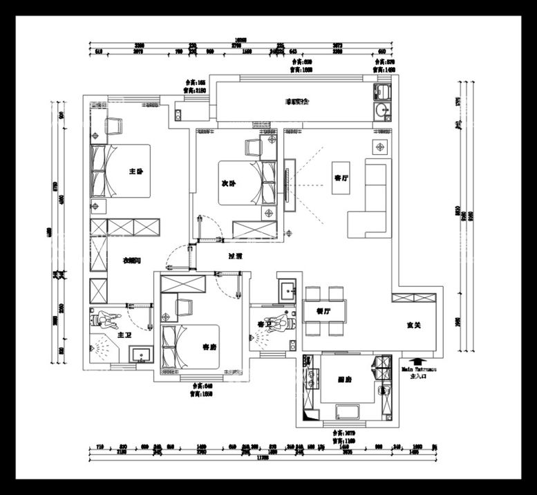 编号：52008311271212553600【酷图网】源文件下载-家装平面图