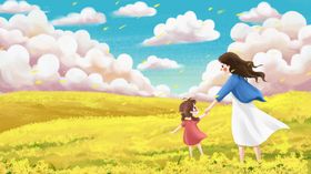 母亲节插画图片