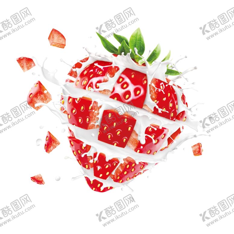 编号：46501207090918087240【酷图网】源文件下载-草莓牛奶牛奶日