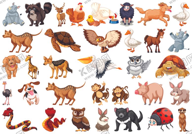 编号：96511009201136123436【酷图网】源文件下载-矢量动物素材