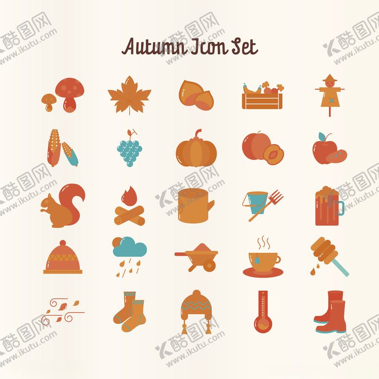 编号：91277709201645252436【酷图网】源文件下载-秋季图标集