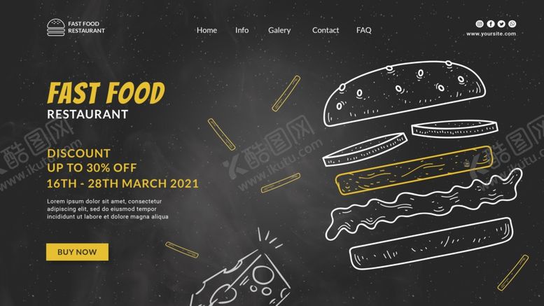 编号：99752703160019228397【酷图网】源文件下载-快餐店登录页模板