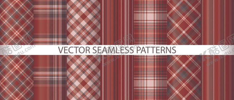 编号：39715309222032051836【酷图网】源文件下载-红色格子条纹图案集合