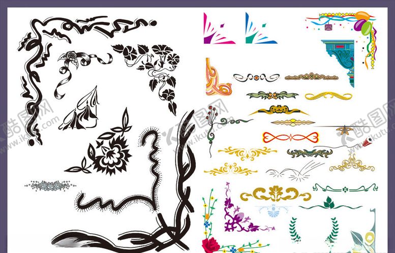 编号：93993410291052299183【酷图网】源文件下载-花纹边框角花花边