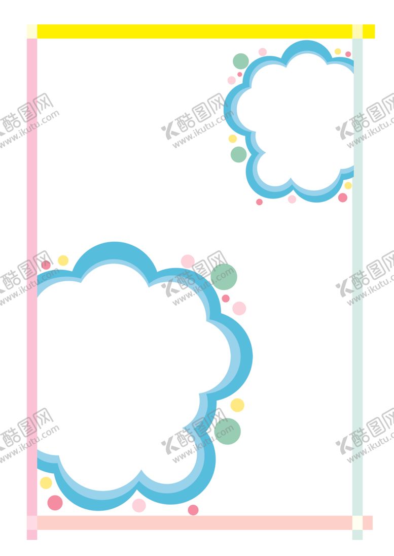 编号：28457501280522065361【酷图网】源文件下载-长方形白云边框