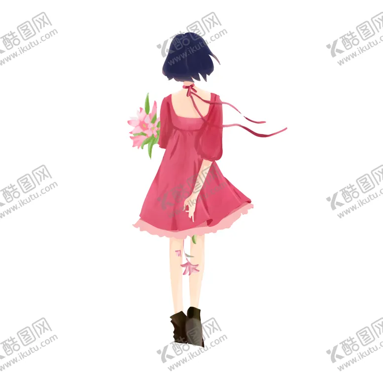 编号：90659604191130384182【酷图网】源文件下载-彩绘人物背影